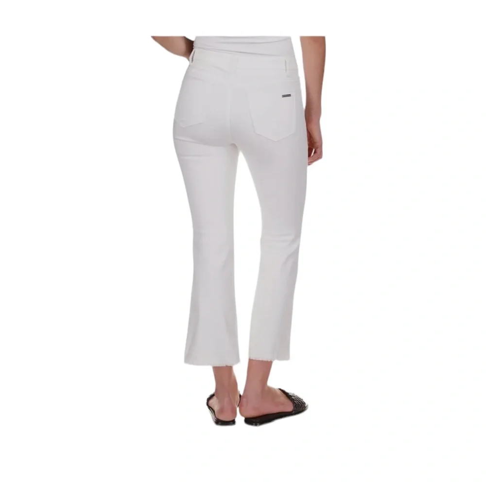 Michael Kors‎ jeans size 14 white stretch cropped frayed ankle jeans 💙💙